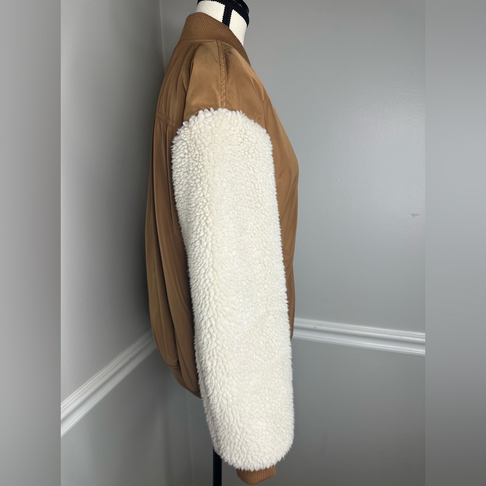 BB Dakota Tan Quilted Bomber Jacket - Picture 4 of 8